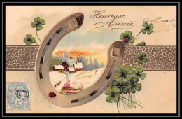 6704 Lougres Doubs Boite Rurale C France Carte Postale (postcard) Porte Bonheur Fer à Cheval 1900/1905 - 1877-1920: Semi-Moderne