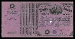 6625/ USA Internal Revenue 1879 Business Of Dealer In Manufactured Tobacco 5$ - Cartas & Documentos