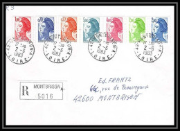 6585/ France Lettre Recommandé (cover) Liberté Montbrison Loire 1983 - 1961-....