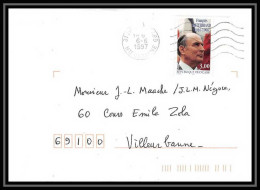 6579/ France Lettre (cover) N°3042 Mitterand Pour Villeubanne Rhone 1997 - 1961-....