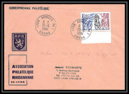6549/ France Lettre (cover) N°2290 Vélo Lyon Armées Dervice De Santé De Bron 1984 - Military Postmarks From 1900 (out Of Wars Periods)