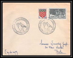 6536/ France Lettre (cover) Commémoratif N°1406 Colombophilie 1964 Bois Guillaume Pour Toul - Commemorative Postmarks