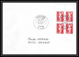 6492/ France Lettre (cover) N°2614 Marianne Du Bicentenaire Bloc 4 Dijon 1989 Fdc (premier Jour) - 1961-....