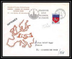 6497/ France Lettre N°1510 Saint Lo Variété Strasbourg Conseil De L'europe 1968 Pour Simandre-sur-Suran Ain - 1961-....