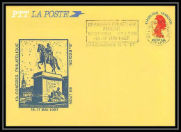 6503/ France Lettre (cover) Entier Postal (Stamped Stationery) Enveloppe Congrès De Lyon 1987 - Umschläge Mit Aufdruck (vor 1995)