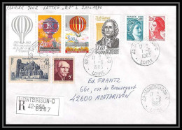 6482/ France Lettre Recommandé (cover) 1er Jour De La Lettre R1 à 13f70 Pour Montbrison Loire Bel Affranchissement - 1961-....