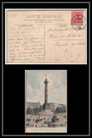 6463/ Carte Postale Paris Bastille (postcard) Pour Metz 1905 Avec Timbre Allemagne (germany) - 1921-1960: Modern Tijdperk