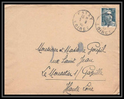6410/ France Lettre (cover) N°713 Gandon Patay Loiret 1945 Pour Le Monastier-sur-Gazeille Haute Loire - 1945-54 Marianne De Gandon