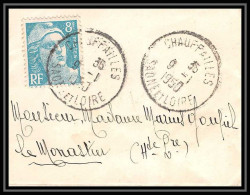 6403/ France Lettre (cover) N°810 Gandon Chauffailles 1950 Pour Le Monastier-sur-Gazeille Haute Loire - 1945-54 Marianne (Gandon)