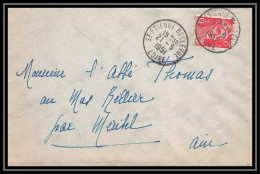 6374/ France Lettre (cover) N°813 Gandon 1951 St Etienne Bellevue Loire Pour Miribel AIN (abbé Thomas) - 1945-54 Marianne (Gandon)