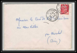 6373/ France Lettre (cover) N°813 Gandon 1951 St Etienne Bellevue Loire Pour Miribel AIN (abbé Thomas) - 1945-54 Marianne De Gandon