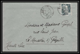 6408/ France Lettre (cover) N°713 Gandon Patay Loiret 1945 Pour Le Monastier-sur-Gazeille Haute Loire - 1945-54 Marianne Of Gandon