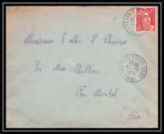 6357/ France Lettre (cover) N°813 Gandon 1951 Saint Genis Terrenoire Loire Pour Miribel AIN (abbé Thomas) - 1945-54 Marianne Of Gandon