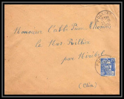 6311/ France Lettre (cover) N°886 Gandon 1951 Polliat Pour Miribel AIN (abbé Thomas) - 1945-54 Marianne De Gandon