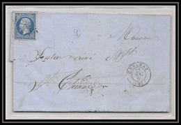 8239 LAC Boite Rurale B La Ganille 1861 N 14B Napoleon 20c Pc 1051 Cunlhat Puy De Dome - 1849-1876: Classic Period