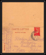 7968 De La Tranchee 1916 France Guerre 1914/1918 Carte Lettre Joffre Pour Lyon Franchise Militaire - WW I