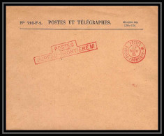 7930 Postes Bureau Frontiere M EN ROUGE 1915 France Guerre 1914/1918 Enveloppe Franchise Militaire Neuve Tb - 1. Weltkrieg 1914-1918