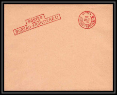 7928 Postes Bureau Frontiere D (carre) En Rouge 1914 France Guerre 1914/1918 Enveloppe Franchise Militaire Neuve Tb - Guerra Del 1914-18