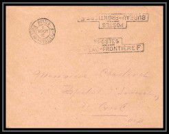 7916 Bureau Frontiere F Double Frappe Tete Beche 1916 Hopital De Creil France Guerre 1914 Enveloppe Franchise Militaire  - 1. Weltkrieg 1914-1918