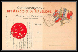 7907 Cachet Postes Bureau Frontiere B En Rouge 1915 France Guerre 1914/1918 Carte Postale Franchise Militaire (postcard) - WW I