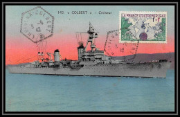 7866 N 503 Croiseur Colbert 1942 France Poste Navale Militaire Carte Maximum (card) - 1940-1949