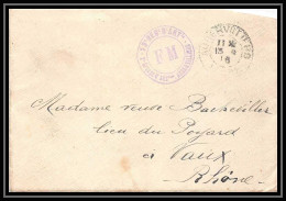 7825 Aubervilliers 13emr Regi D'artillerie 1916 Lac France Guerre 1914/1918 Lettre (cover) Franchise Militaire - 1. Weltkrieg 1914-1918