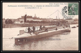 7777 SCHNEIDER Chantiers CHALON SUR SAONE Le Submersible SC2 Poste Navale Militaire France Carte Neuve (postcard) - Scheepspost