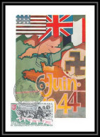 7744 1799 Debarquement De Normandie 1974 Militaire France Carte Maximum (card) - 1970-1979