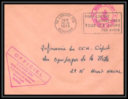 7683 Fregate Tourville 1973 Poste Navale Militaire France Lettre (cover) - Naval Post