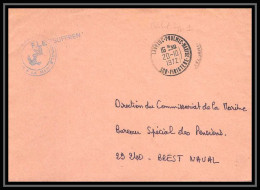 7674 Fregate Lance-engins Le Suffren 1972 Poste Navale Militaire France Lettre (cover) - Seepost