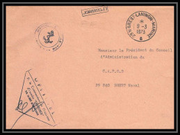 7675 Escorteur D'escadre Casabianca 1973 Poste Navale Militaire Signe (Signed Autograph) France Lettre (cover) - Seepost