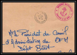 7662 Batiment Base Moselle 1974 Poste Navale Militaire France Lettre (cover) - Scheepspost