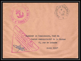 7654 Croiseur Colbert 1961 Poste Navale Militaire Signe (Signed Autograph) France Lettre (cover) - Seepost