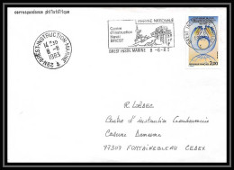 7633 Brest Centre D'instruction Marine 1983 Poste Navale Militaire France Lettre (cover)  - Naval Post