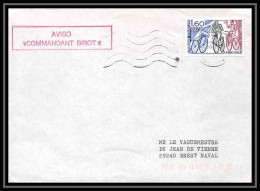 7591 Aviso Commandant Birot 1983 Poste Navale Militaire France Lettre (cover)  - Posta Marittima