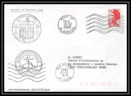 7581 Jacques Cartier (batiment De Transport) 1983 Poste Navale Militaire France Lettre (cover)  - Seepost