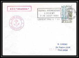 7567 BDC Bidassoa Lorient 1981 Poste Navale Militaire France Lettre (cover)  - Posta Marittima