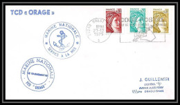 7563 TCD Orage 1979 Poste Navale Militaire France Lettre (cover)  - Poste Navale