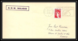 7554 RHM Malabar (A664) 1978 Poste Navale Militaire France Lettre (cover)  - Poste Navale