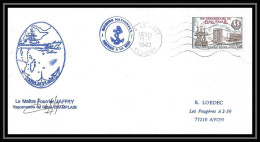 7539 Batral Classe Champlain Jaffry 1982 Signe (signed Autograph) Poste Navale Militaire France Lettre (cover)  - Poste Navale