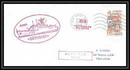 7519 Aviso Destroyat 1980 Poste Navale Militaire France Lettre (cover)  - Posta Marittima
