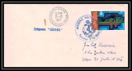 7514 Dragueur Cephee 1977 Poste Navale Militaire France Lettre (cover)  - Poste Navale