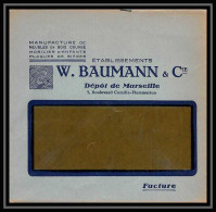 7473 Enveloppe Entete Ancienne Baumann Marseille Neuve France Lettre (cover) Petites Fentes En Haut  - 1900 – 1949