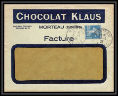 7417 Enveloppe Illustree Chocolat Klaus 1926 Morteau Doubs Semeuse France Lettre (cover) TB Etat Chocolate Cacao - 1921-1960: Moderne