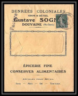 7391 Enveloppe Illustree Denrees Coloniales Douvaine Haute Savoie 1918 Semeuse France Lettre (cover) TB Etat - 1877-1920: Semi-moderne Periode