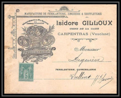 7392 Enveloppe Illustree Gilloux Carpentras Vaucluse Haute Savoie Lullin 1898 Sage France Lettre (cover) TB Etat - 1877-1920: Semi-Moderne