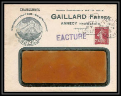 7401 Enveloppe Illustree Chaussures Gaillard Annecy Mont Blanc Haute Savoie 1925 Semeuse France Lettre (cover) TB Etat - 1921-1960: Modern Tijdperk