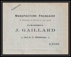 7400 Carte Lette Neuve Entete Chaussures Manufacture Gaillard Lyon France (cover) TB Etat - 1921-1960: Période Moderne
