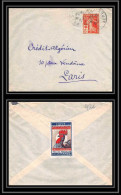 9308 Vignette Ligue Anti Allemande N°147 Semeuse Croix Rouge Red Cross 1916 France Lettre Cover - 1921-1960: Modern Period