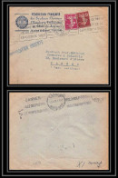 9310 Entete Federation Syndicats Chretiens N°189 190 Semeuse 15c + 20c Krag Paris 1937 Pour Cannes France Lettre Cover - 1877-1920: Semi-moderne Periode